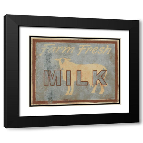 Milk Black Modern Wood Framed Art Print with Double Matting by Wyatt Jr., Norman