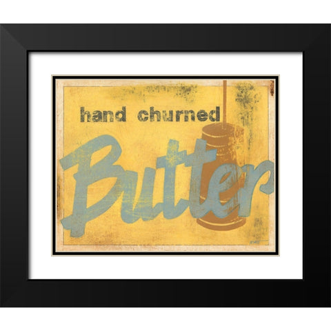 Butter Black Modern Wood Framed Art Print with Double Matting by Wyatt Jr., Norman