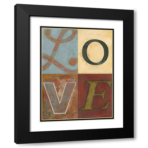 Love Black Modern Wood Framed Art Print with Double Matting by Wyatt Jr., Norman