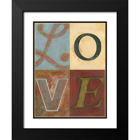 Love Black Modern Wood Framed Art Print with Double Matting by Wyatt Jr., Norman