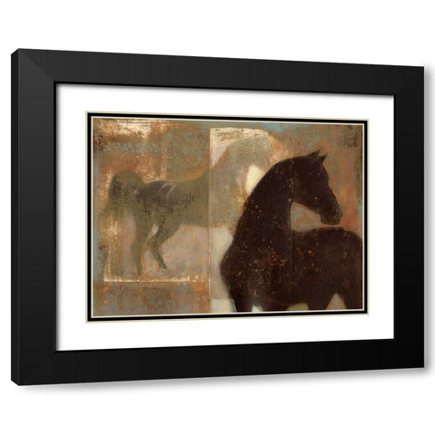 Weathered Equine I Black Modern Wood Framed Art Print with Double Matting by Wyatt Jr., Norman