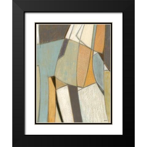 Structure I Black Modern Wood Framed Art Print with Double Matting by Wyatt Jr., Norman