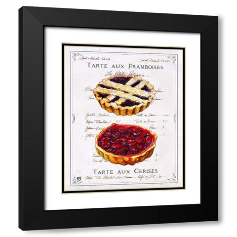 Tartes aux Cerises et Framboises Black Modern Wood Framed Art Print with Double Matting by Joyner, Ginny