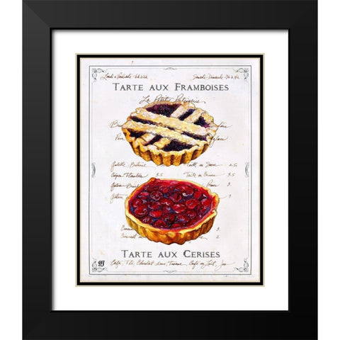 Tartes aux Cerises et Framboises Black Modern Wood Framed Art Print with Double Matting by Joyner, Ginny
