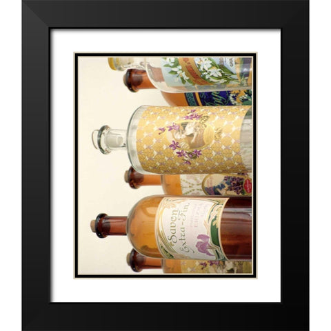 French Perfume Bottles II Black Modern Wood Framed Art Print with Double Matting by Gray, Madelaine