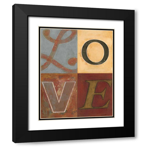 Love Black Modern Wood Framed Art Print with Double Matting by Wyatt Jr., Norman