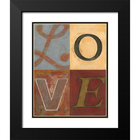 Love Black Modern Wood Framed Art Print with Double Matting by Wyatt Jr., Norman