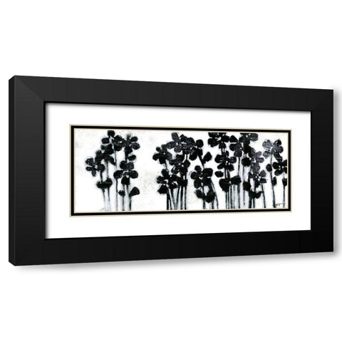 Black Flowers on White I Black Modern Wood Framed Art Print with Double Matting by Wyatt Jr., Norman