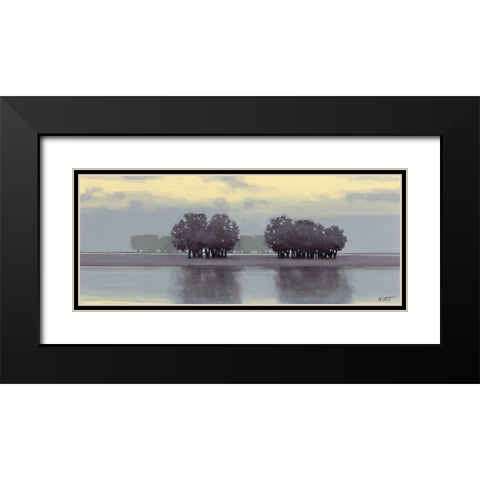 Lake Amethyst II Black Modern Wood Framed Art Print with Double Matting by Wyatt Jr., Norman