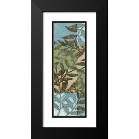Swaying Fronds Panel II Black Modern Wood Framed Art Print with Double Matting by Wyatt Jr., Norman