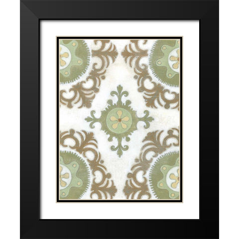 Earth Suzani I Black Modern Wood Framed Art Print with Double Matting by Wyatt Jr., Norman