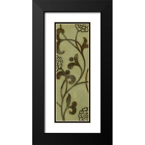 Flowering Vine I Black Modern Wood Framed Art Print with Double Matting by Wyatt Jr., Norman