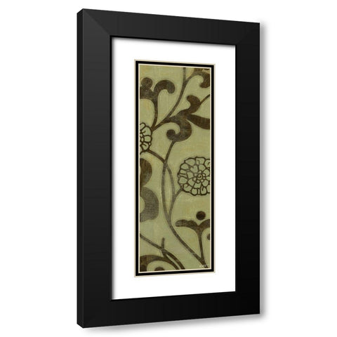 Flowering Vine II Black Modern Wood Framed Art Print with Double Matting by Wyatt Jr., Norman