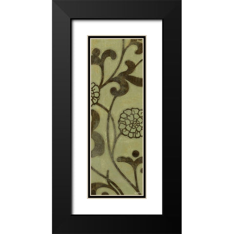 Flowering Vine II Black Modern Wood Framed Art Print with Double Matting by Wyatt Jr., Norman