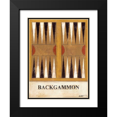 Backgammon Black Modern Wood Framed Art Print with Double Matting by Wyatt Jr., Norman