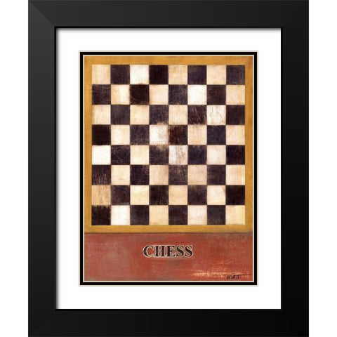 Chess  Black Modern Wood Framed Art Print with Double Matting by Wyatt Jr., Norman
