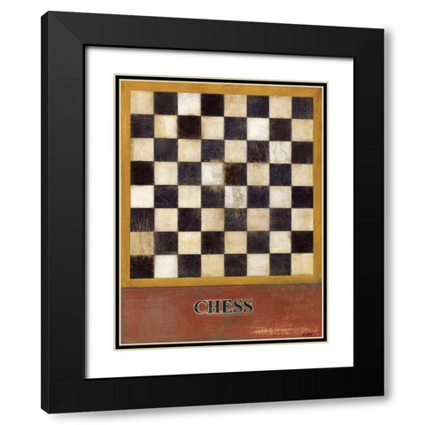 Chess Black Modern Wood Framed Art Print with Double Matting by Wyatt Jr., Norman