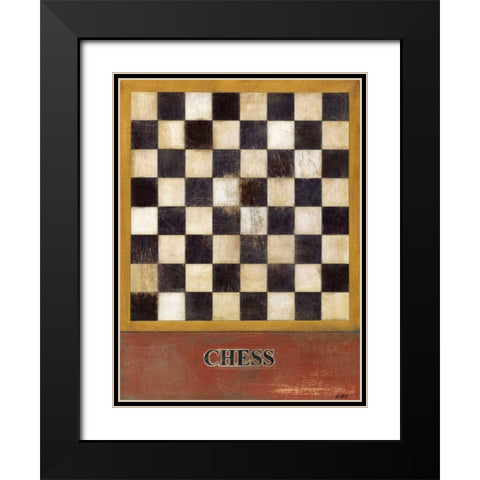 Chess Black Modern Wood Framed Art Print with Double Matting by Wyatt Jr., Norman