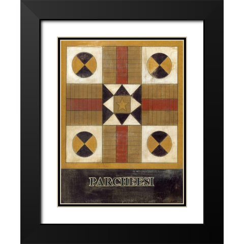 Parcheesi Black Modern Wood Framed Art Print with Double Matting by Wyatt Jr., Norman