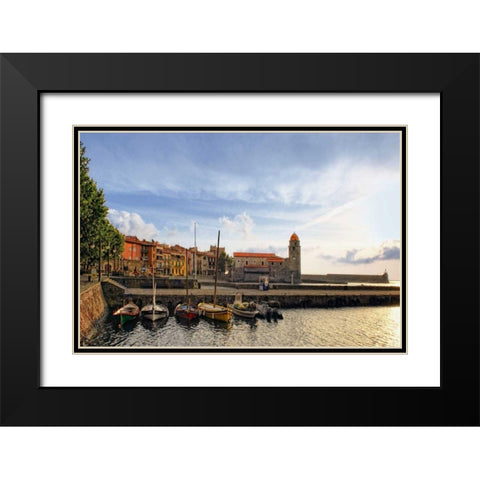 Castle on the Coast Black Modern Wood Framed Art Print with Double Matting by Chester, Colby