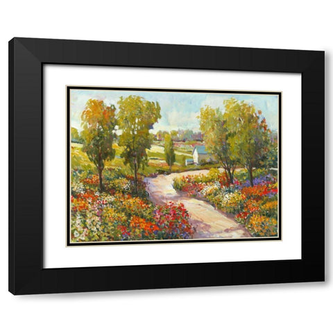 Morning Walk I Black Modern Wood Framed Art Print with Double Matting by OToole, Tim