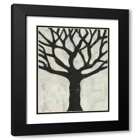 Batik Arbor I Black Modern Wood Framed Art Print with Double Matting by Davis, Andrea
