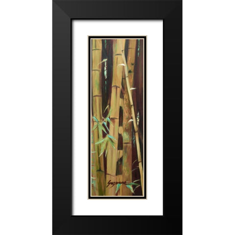Bamboo Finale II Black Modern Wood Framed Art Print with Double Matting by Wilkins, Suzanne