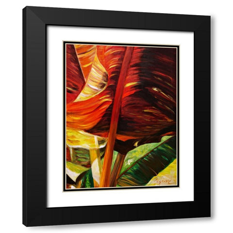 Banana Duo II Black Modern Wood Framed Art Print with Double Matting by Wilkins, Suzanne