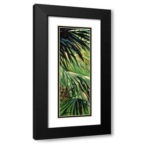 Just Fronds Black Modern Wood Framed Art Print with Double Matting by Wilkins, Suzanne