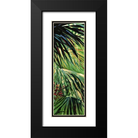 Just Fronds Black Modern Wood Framed Art Print with Double Matting by Wilkins, Suzanne