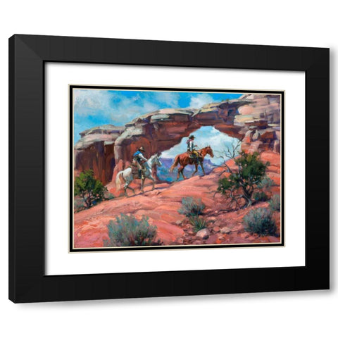 Between Rocks and Hard Places Black Modern Wood Framed Art Print with Double Matting by Sorenson, Jack