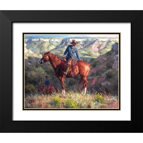 The Search Black Modern Wood Framed Art Print with Double Matting by Sorenson, Jack