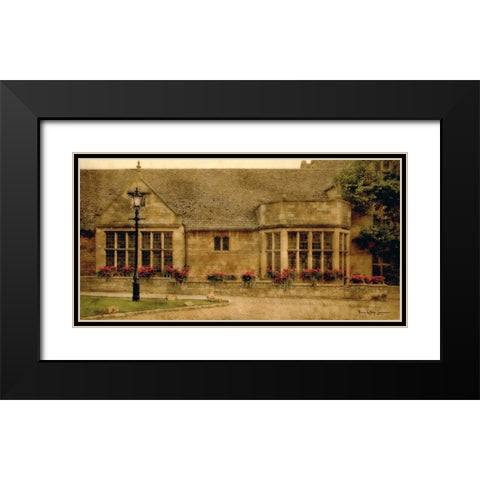 English Cottage II Black Modern Wood Framed Art Print with Double Matting by Lawrence, Terry Katherine