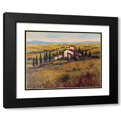 Tuscany III Black Modern Wood Framed Art Print with Double Matting by OToole, Tim