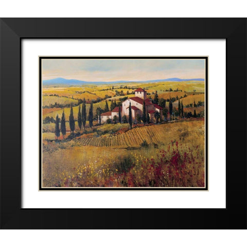 Tuscany III Black Modern Wood Framed Art Print with Double Matting by OToole, Tim