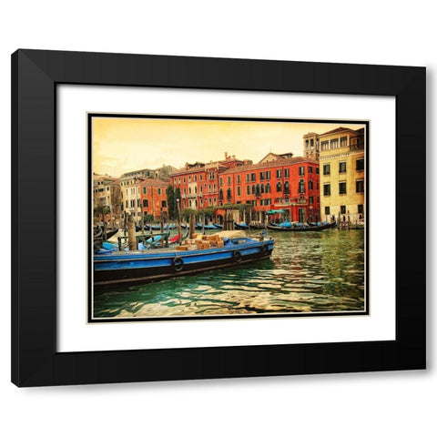 Venice in Light III Black Modern Wood Framed Art Print with Double Matting by Head, Danny