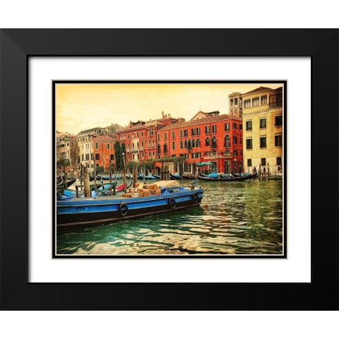 Venice in Light III Black Modern Wood Framed Art Print with Double Matting by Head, Danny
