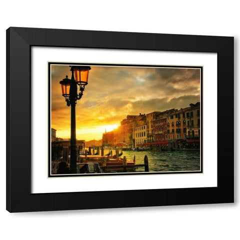 Venice in Light IV Black Modern Wood Framed Art Print with Double Matting by Head, Danny