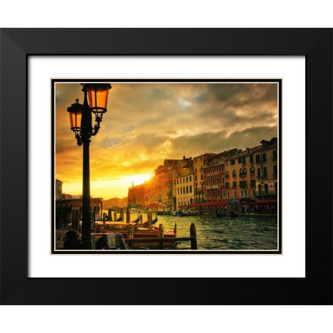 Venice in Light IV Black Modern Wood Framed Art Print with Double Matting by Head, Danny