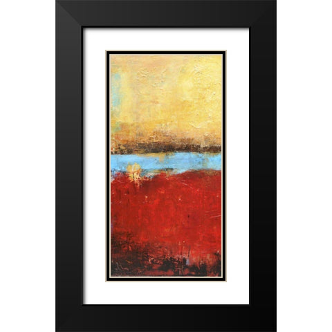 Golden Dawn I Black Modern Wood Framed Art Print with Double Matting by Ashley, Erin