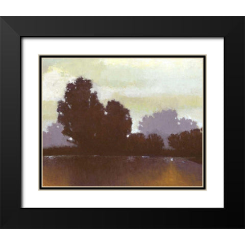 Golden Pond II Black Modern Wood Framed Art Print with Double Matting by Wyatt Jr., Norman