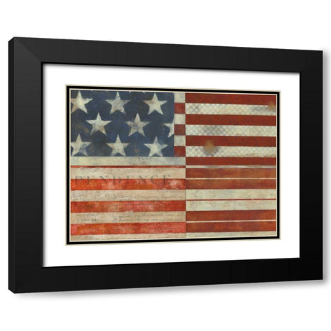 Flag of Independence Black Modern Wood Framed Art Print with Double Matting by Wyatt Jr., Norman