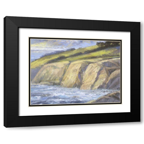 Rocky Coast II Black Modern Wood Framed Art Print with Double Matting by Thomas, H.