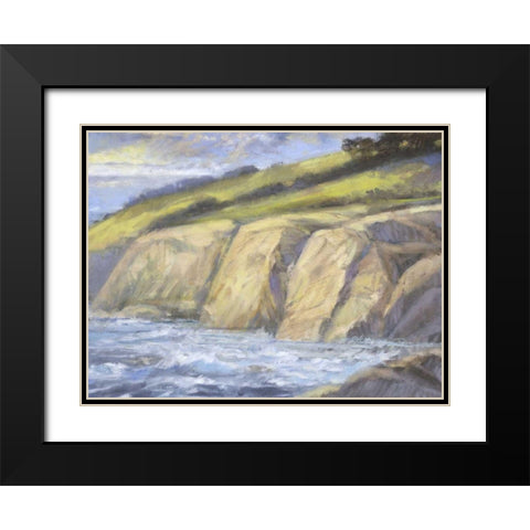 Rocky Coast II Black Modern Wood Framed Art Print with Double Matting by Thomas, H.