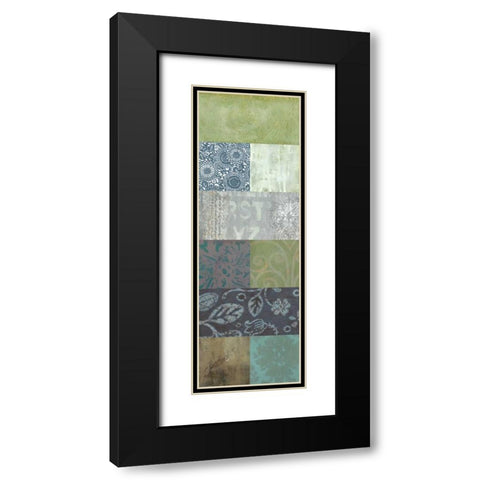 Zen Panel I Black Modern Wood Framed Art Print with Double Matting by Vision Studio