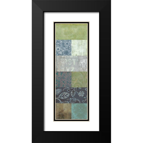 Zen Panel I Black Modern Wood Framed Art Print with Double Matting by Vision Studio
