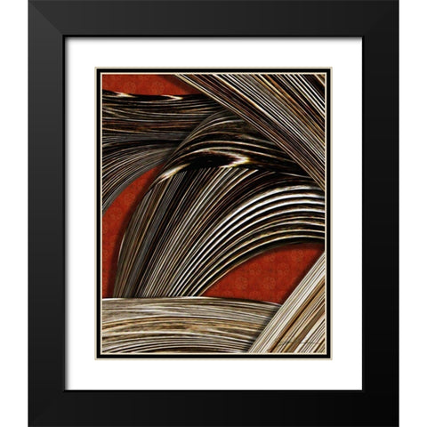 Tangle Tile II Black Modern Wood Framed Art Print with Double Matting by Higby, Jason
