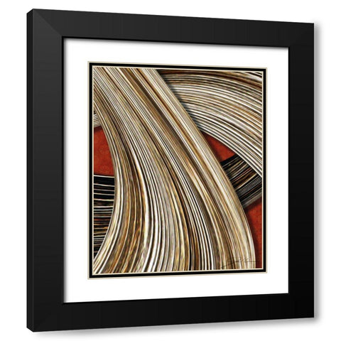 Tangle Tile III Black Modern Wood Framed Art Print with Double Matting by Higby, Jason