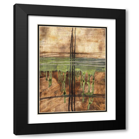 Expanse II Black Modern Wood Framed Art Print with Double Matting by Higby, Jason