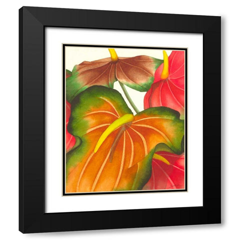 Anthuria I Black Modern Wood Framed Art Print with Double Matting by Higby, Jason